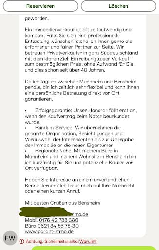 GARANT Immobilien Büro Mannheim — Kundenfoto
