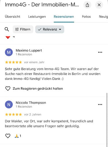 Immo4G - Der Immobilien-Makler für Gewerbe — Kundenfoto